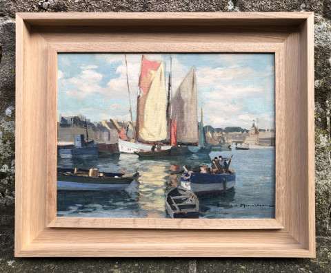 Bateaux à quai à Concarneau par Maurice Ménardeau