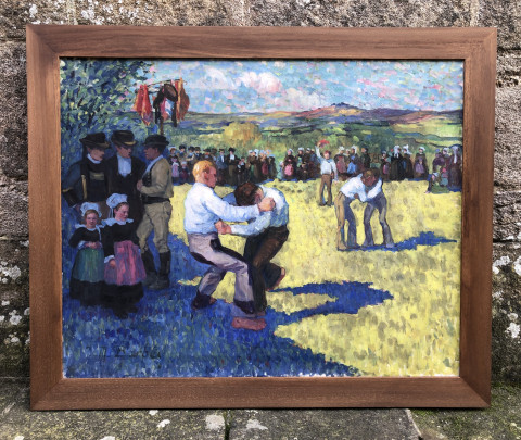 Concours de lutte bretonne à Gourin par Jeanne-Marie Barbey 