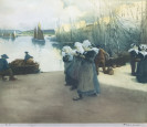 Femmes sur le port de Concarneau par Le Gout-Gérard