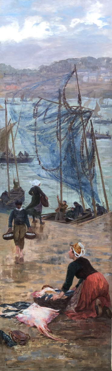 Retour de pêche sur le quai de Concarneau Théophile Deyrolle